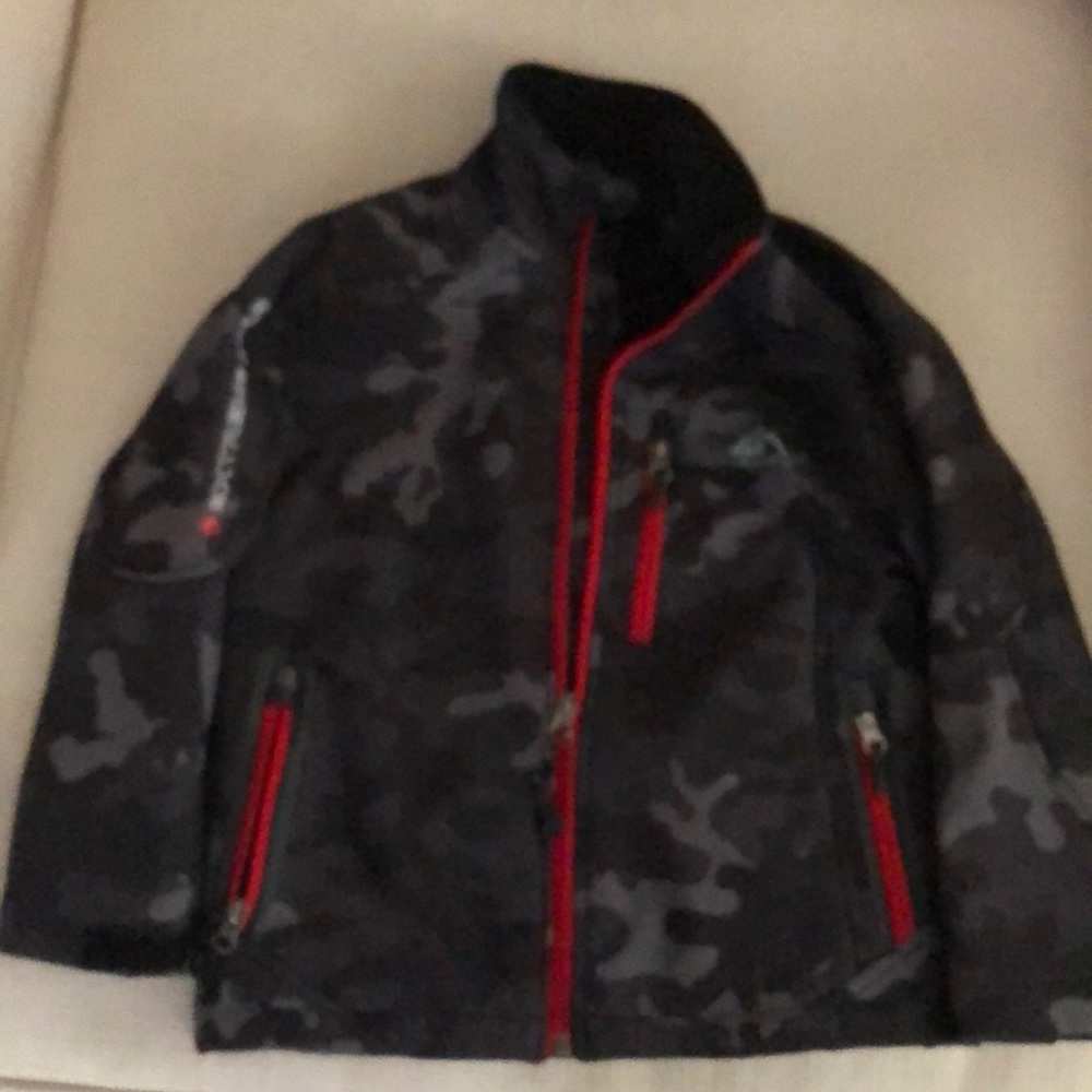 Boys XS grey camouflage jacket.